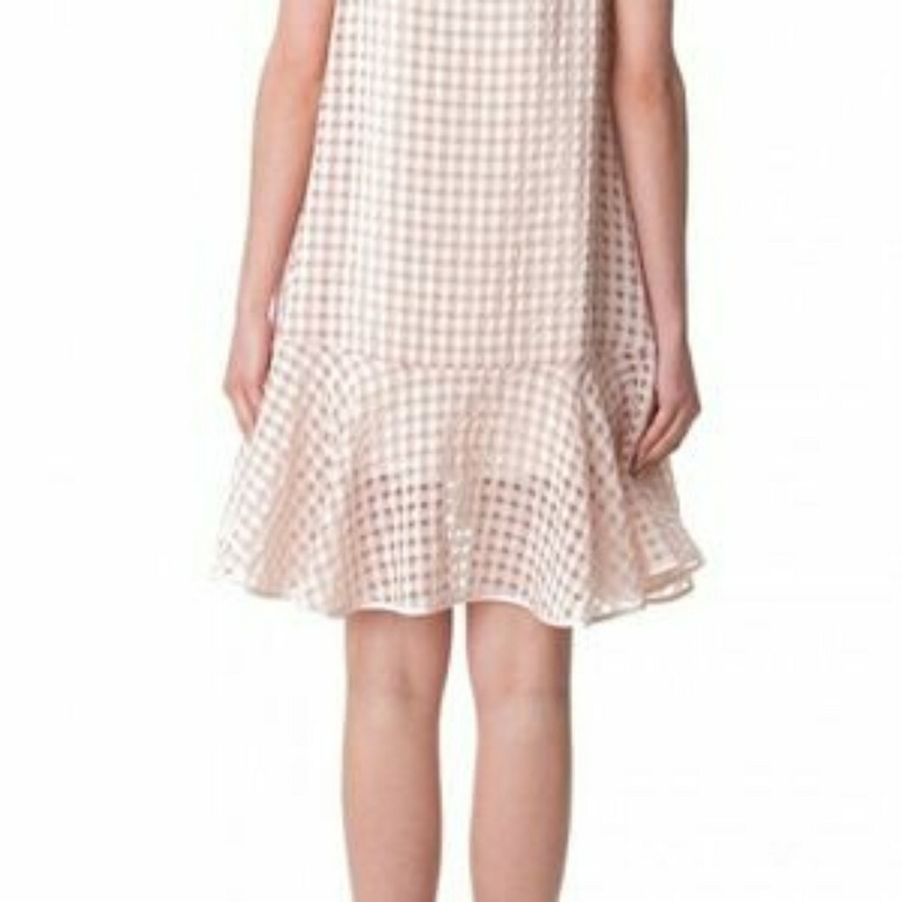 NWT Tibi Jacquard Windowpane Dropwaist Dress